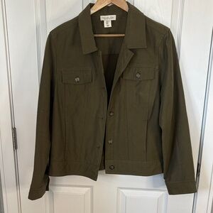 Rachel Zoe XL Dark Olive Utility Jacket